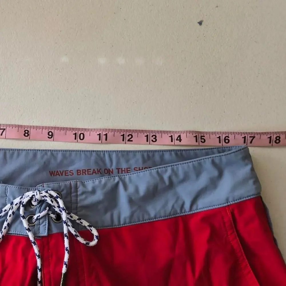 rhone mens swimming shorts trunks red blue 34